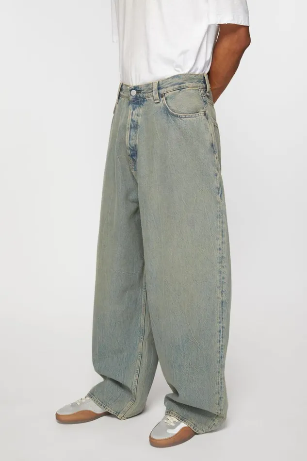Acne Studios Super Baggy Fit Jeans 8211 2023M Bluebeige Man Jeans