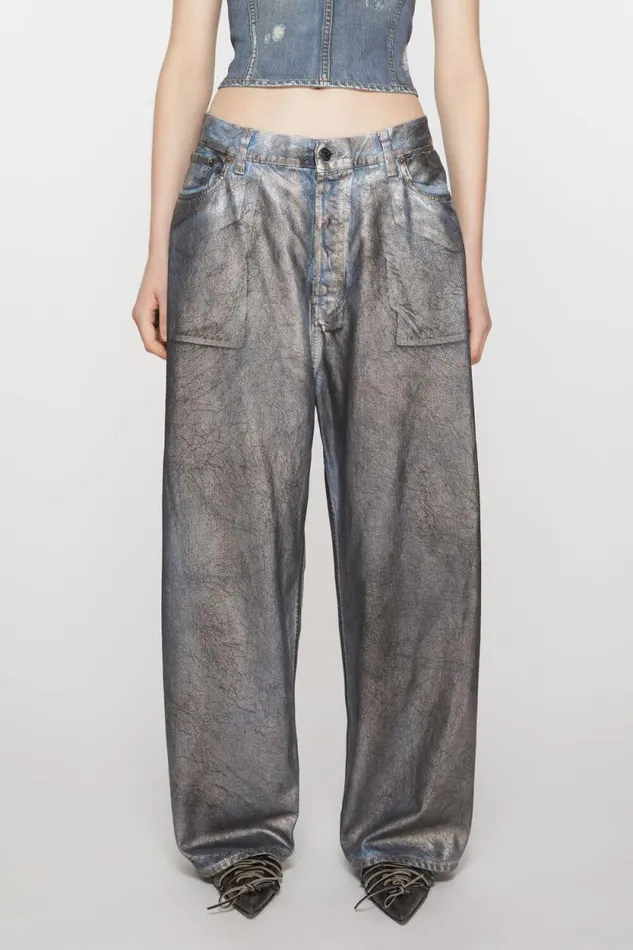 Acne Studios Super Baggy Fit Jeans 8211 2023M Silverblue Woman Jeans