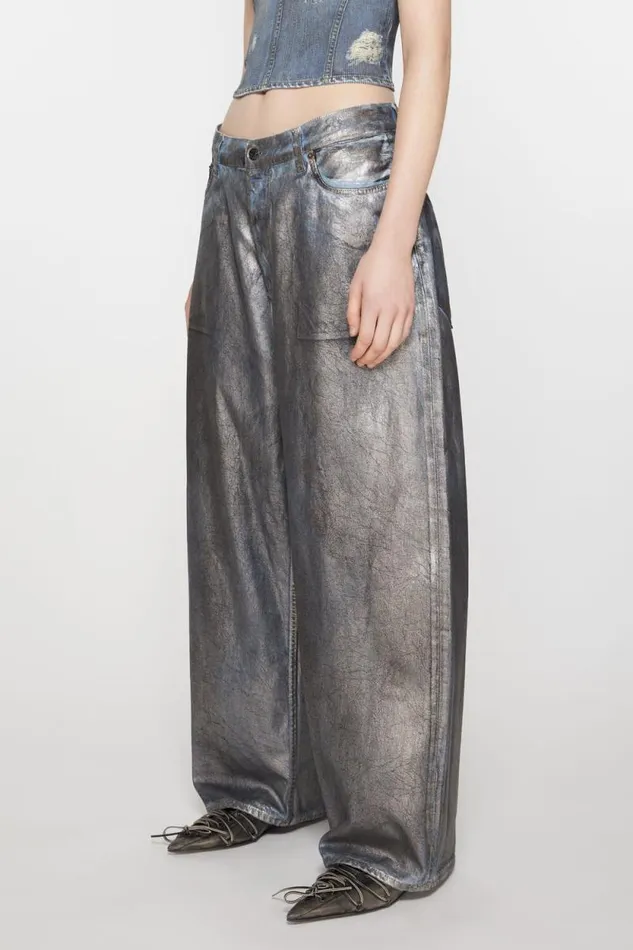 Acne Studios Super Baggy Fit Jeans 8211 2023M Silverblue Woman Jeans