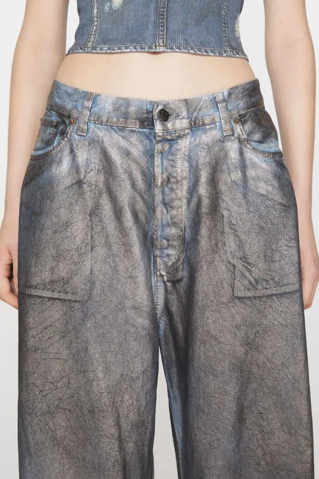 Acne Studios Super Baggy Fit Jeans 8211 2023M Silverblue Woman Jeans