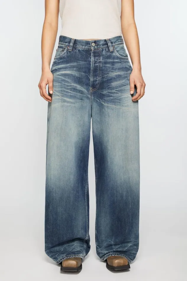 Acne Studios Super Baggy Jeans 8211 2023F Mid Blue Woman Jeans