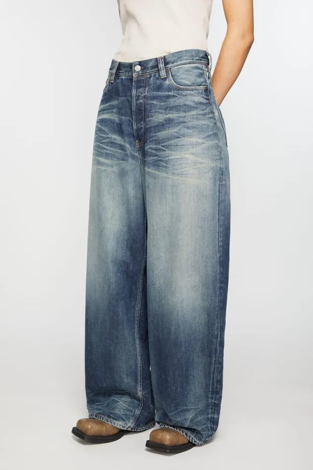 Acne Studios Super Baggy Jeans 8211 2023F Mid Blue Woman Jeans