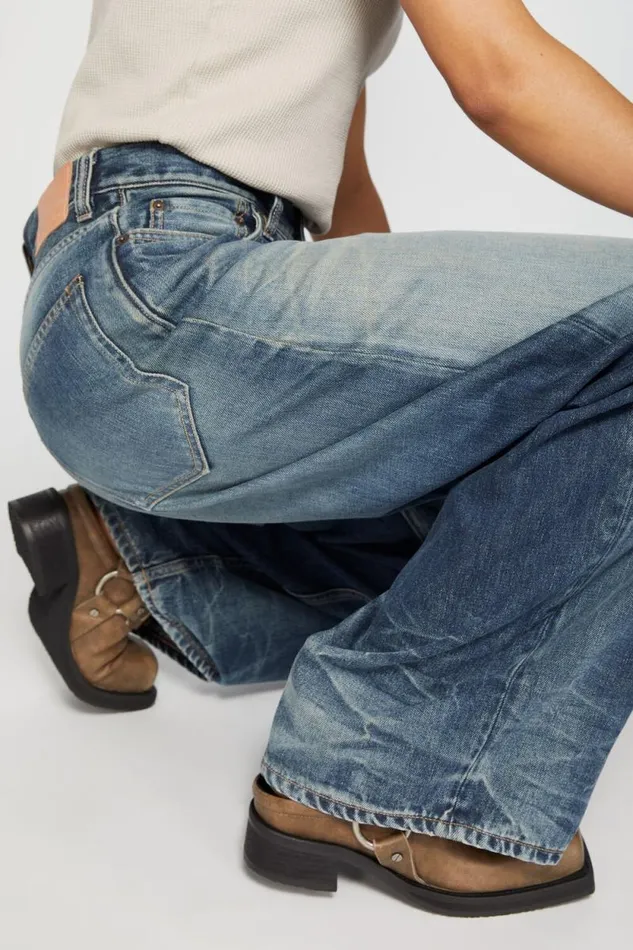 Acne Studios Super Baggy Jeans 8211 2023F Mid Blue Woman Jeans