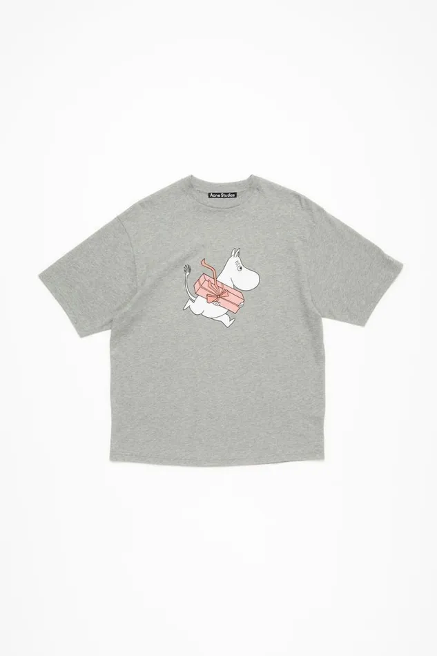 Acne Studios Tshirt Acne Studios X Moomin Light Grey Melange Man Tshirts