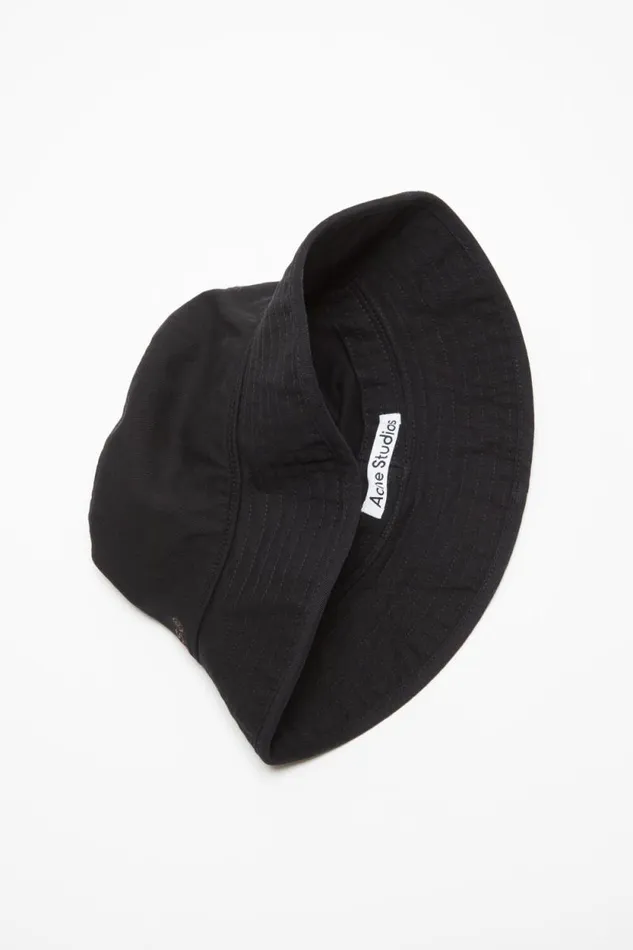 Acne Studios Twill Bucket Hat Black Man Hats