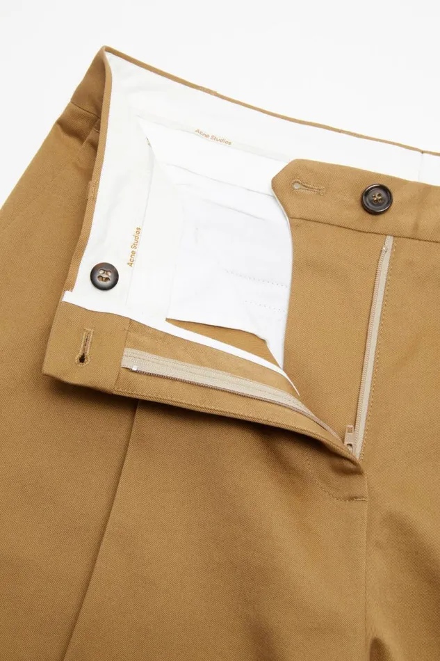 Acne Studios Twill Trousers Faded Ochre Woman Trousers