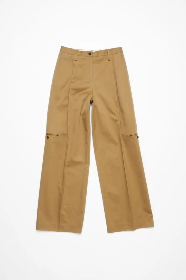 Acne Studios Twill Trousers Faded Ochre Woman Trousers