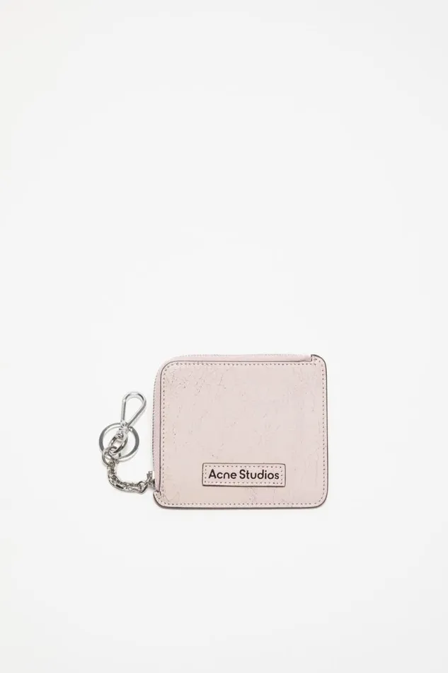 Acne Studios Zip Leather Wallet Pastel Pink Man Small Leather Goods