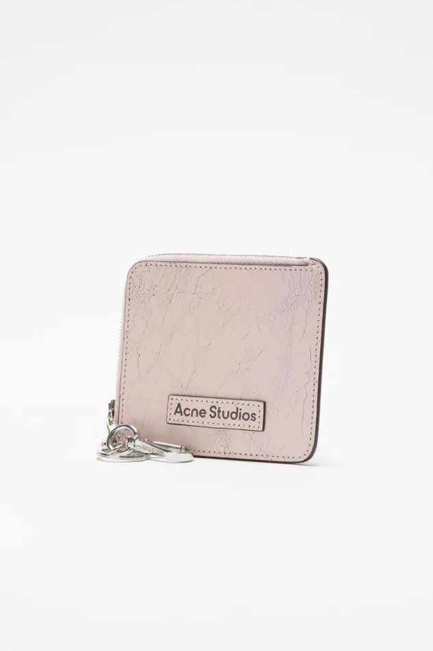 Acne Studios Zip Leather Wallet Pastel Pink Man Small Leather Goods