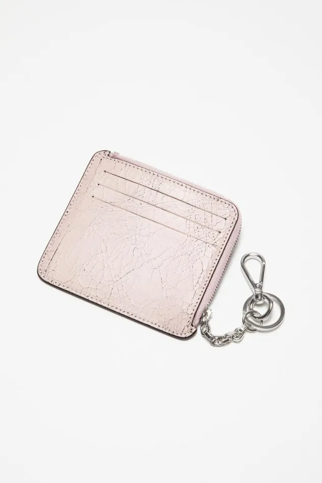 Acne Studios Zip Leather Wallet Pastel Pink Man Small Leather Goods