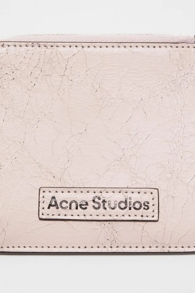 Acne Studios Zip Leather Wallet Pastel Pink Man Small Leather Goods