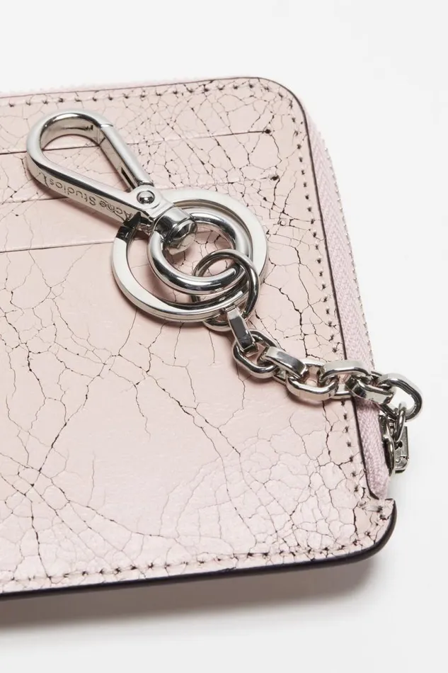 Acne Studios Zip Leather Wallet Pastel Pink Man Small Leather Goods