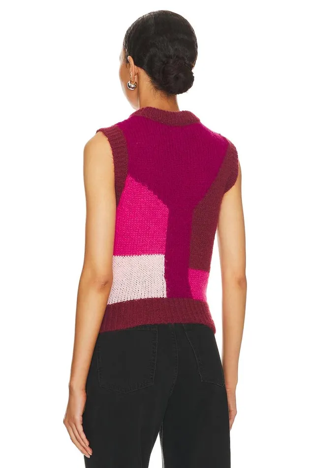 Adiel Knit Vest Pink Multi Women Lovers and Friends Sweaters and Knits