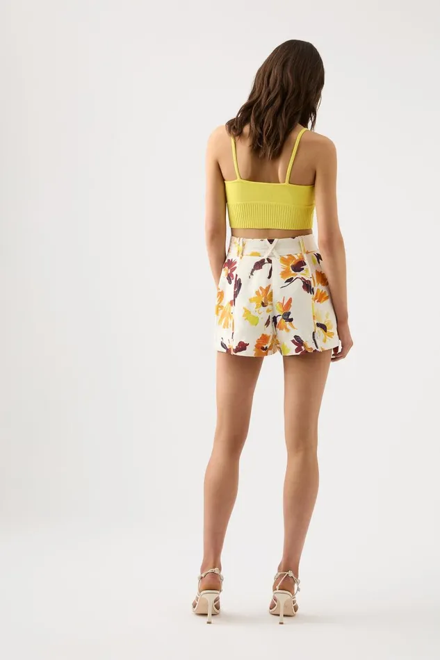 Aje Body and Crepe Knit Lucia Knit Bustier Sunflower Yellow 8211 Women Aje Body and Crepe Knit Lucia Knit Bustier Sunflower Yellow 8211 Women