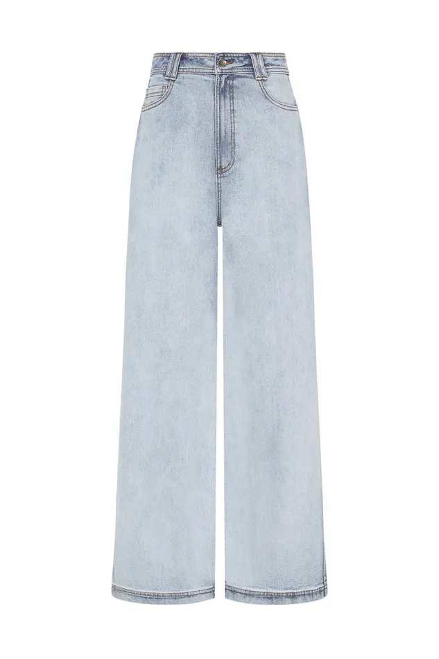 Aje Denim Embrace Wide Leg Jeans Two Tone Indigo 8211 Women