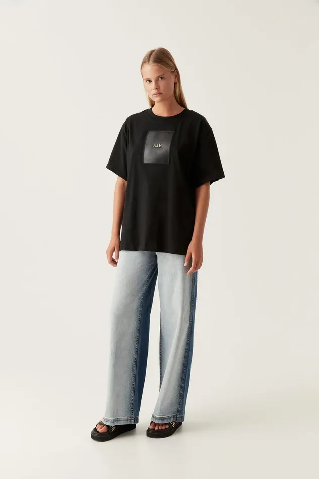 Aje Denim Embrace Wide Leg Jeans Two Tone Indigo 8211 Women