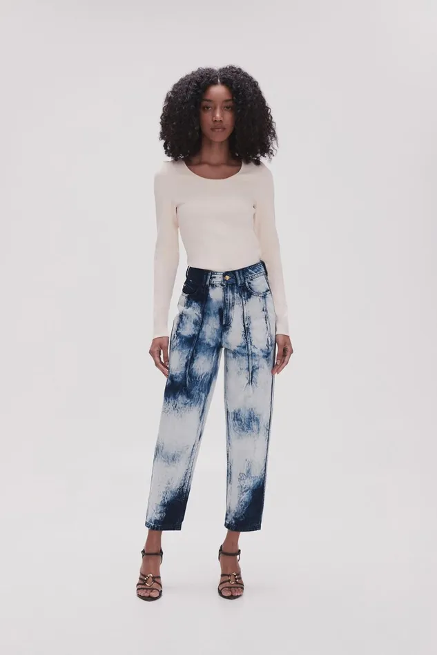 Aje Denim Enigma Denim Straight Jeans Tie Dye Indigo 8211 Women