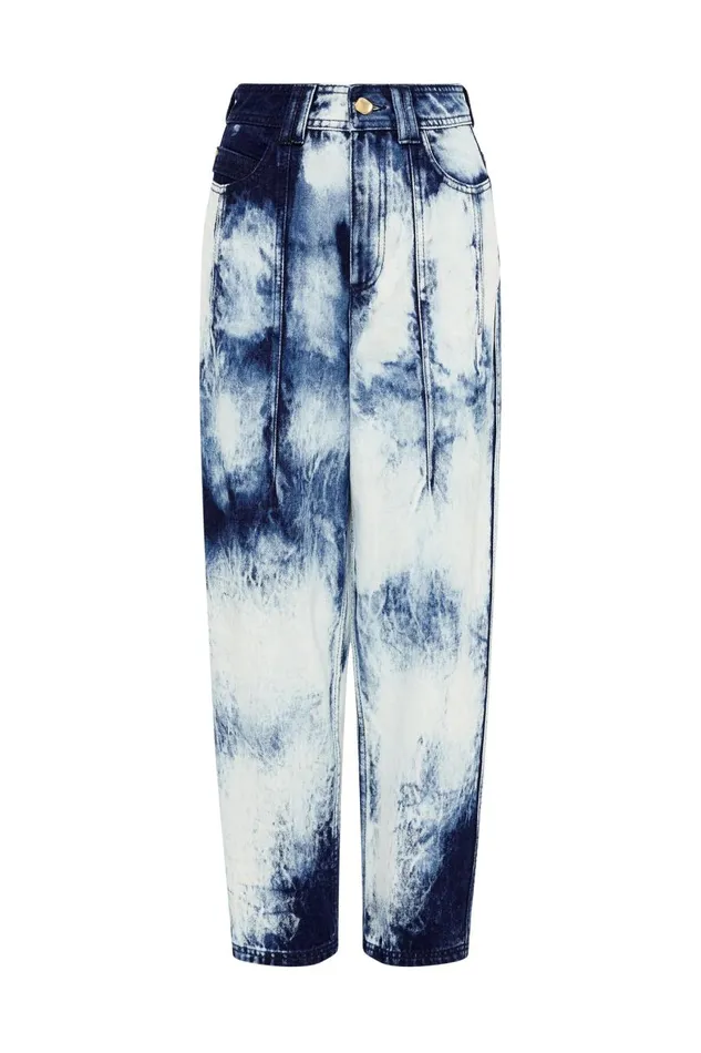 Aje Denim Enigma Denim Straight Jeans Tie Dye Indigo 8211 Women