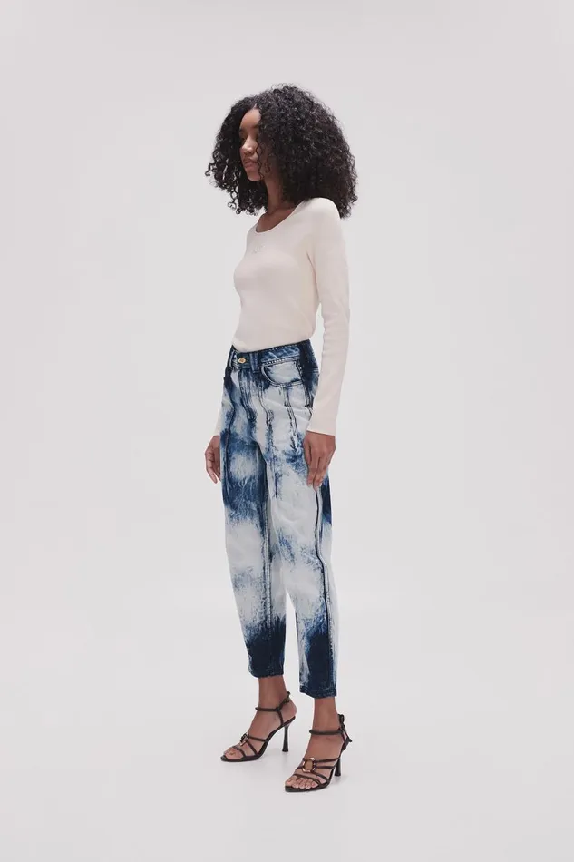 Aje Denim Enigma Denim Straight Jeans Tie Dye Indigo 8211 Women
