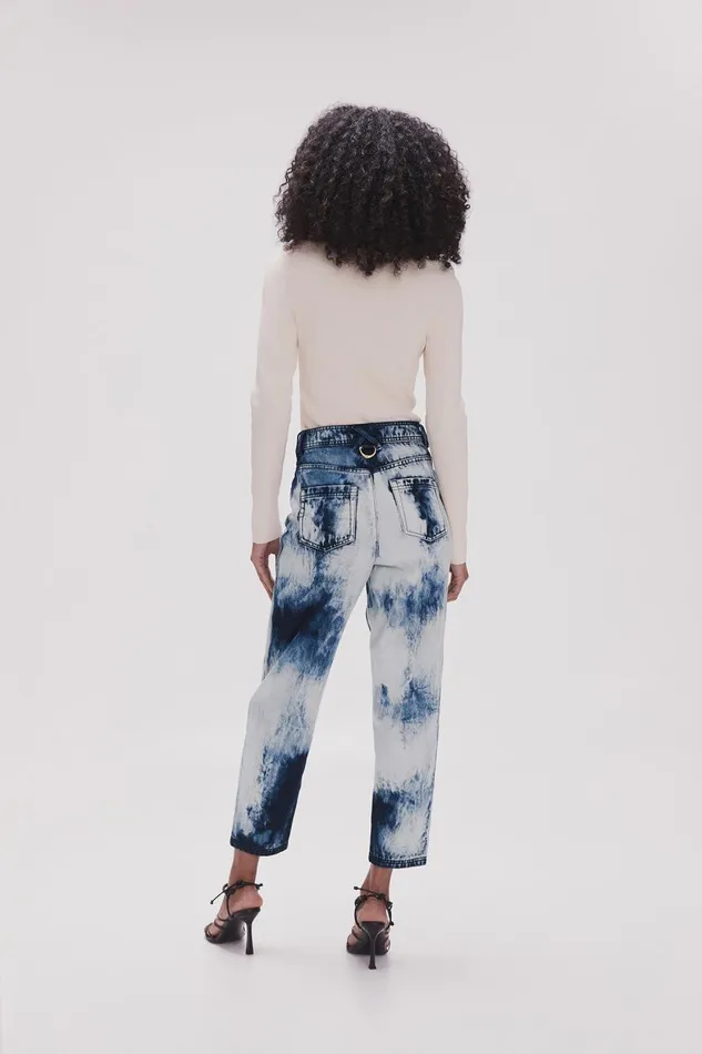 Aje Denim Enigma Denim Straight Jeans Tie Dye Indigo 8211 Women