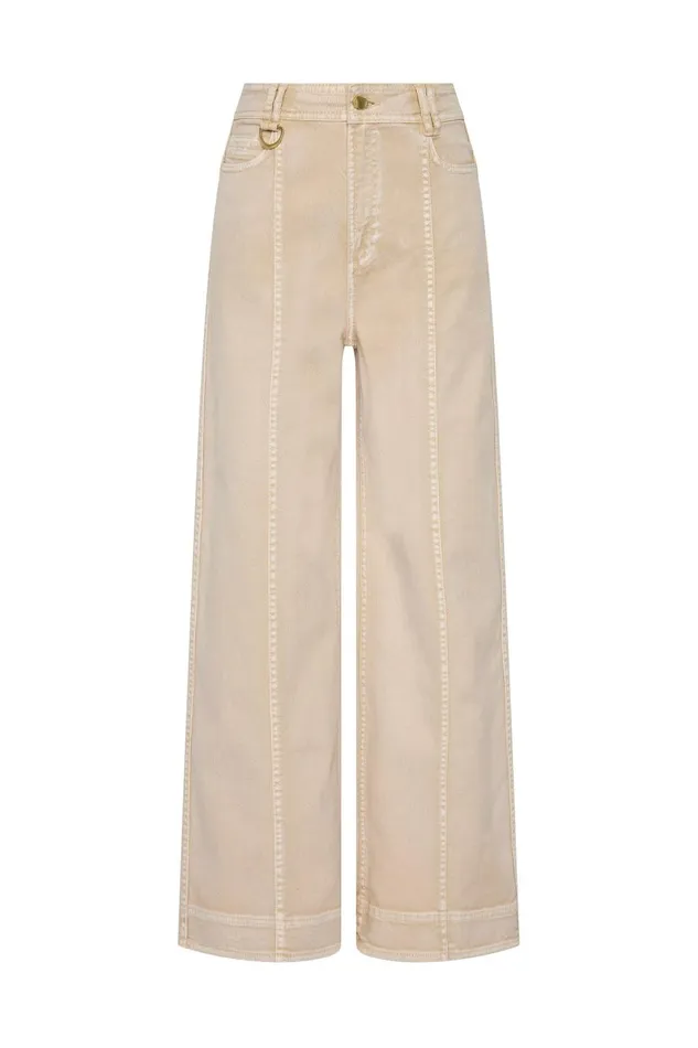 Aje Denim Kya Contrast Wide Leg Jeans Sand Storm Wash 8211 Women