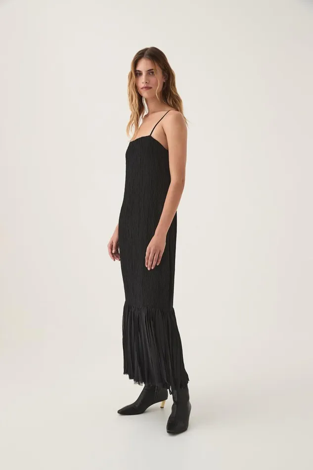 Aje Dresses Arris Fringed Maxi Dress Black 8211 Women