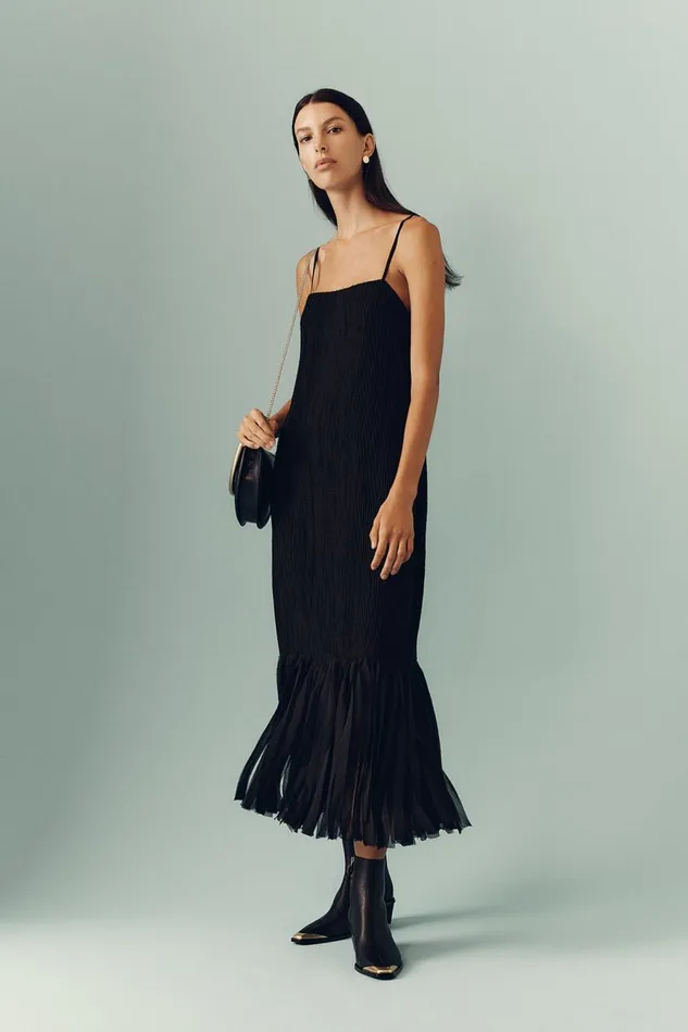 Aje Dresses Arris Fringed Maxi Dress Black 8211 Women Aje Dresses Arris Fringed Maxi Dress Black 8211 Women
