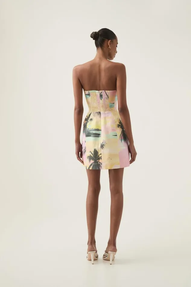 Aje Dresses Baret Strapless Mini Dress Sunset Sky 8211 Women Aje Dresses Baret Strapless Mini Dress Sunset Sky 8211 Women
