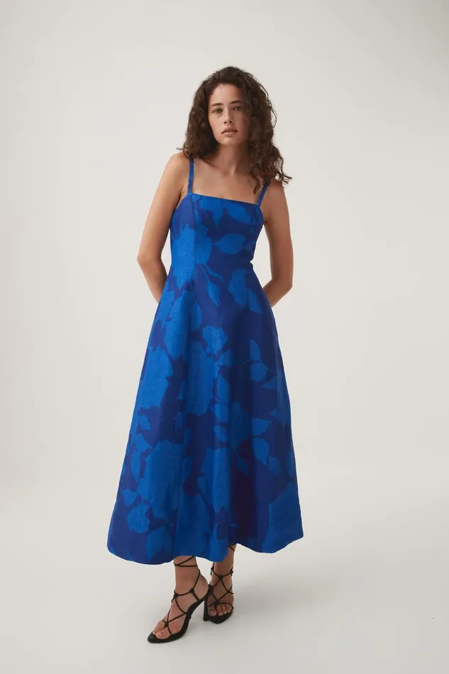 Aje Dresses Belonging Flared Midi Dress Electric Rose 8211 Women Aje Dresses Belonging Flared Midi Dress Electric Rose 8211 Women