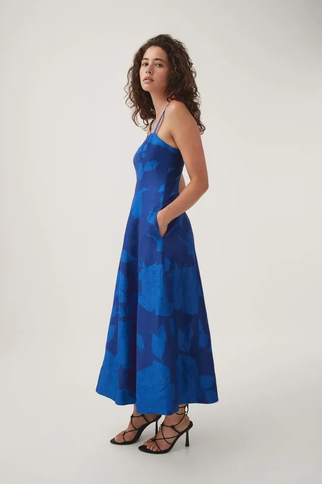 Aje Dresses Belonging Flared Midi Dress Electric Rose 8211 Women Aje Dresses Belonging Flared Midi Dress Electric Rose 8211 Women