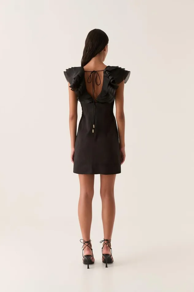 Aje Dresses Charmed Plunge Mini Dress Black 8211 Women Aje Dresses Charmed Plunge Mini Dress Black 8211 Women