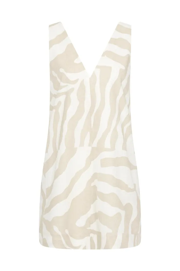 Aje Dresses Daze Mini Dress Oatmeal Zebra 8211 Women Aje Dresses Daze Mini Dress Oatmeal Zebra 8211 Women