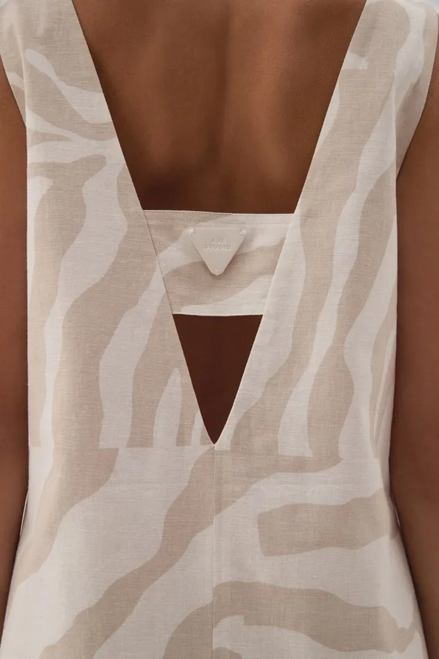 Aje Dresses Daze Mini Dress Oatmeal Zebra 8211 Women Aje Dresses Daze Mini Dress Oatmeal Zebra 8211 Women
