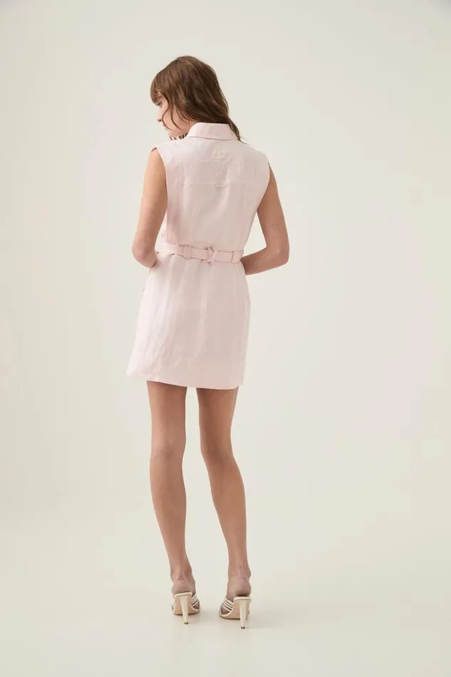 Aje Dresses Dulcet Logo Mini Dress Pastel Pink 8211 Women Aje Dresses Dulcet Logo Mini Dress Pastel Pink 8211 Women