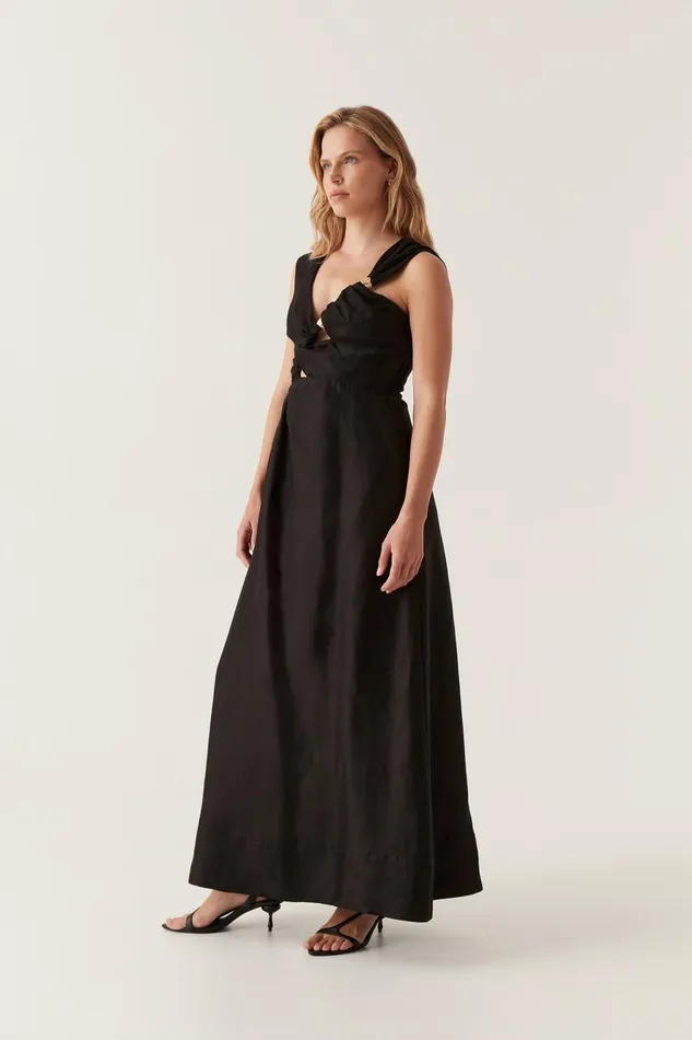 Aje Dresses Electra Scrunch Midi Dress Black 8211 Women Aje Dresses Electra Scrunch Midi Dress Black 8211 Women