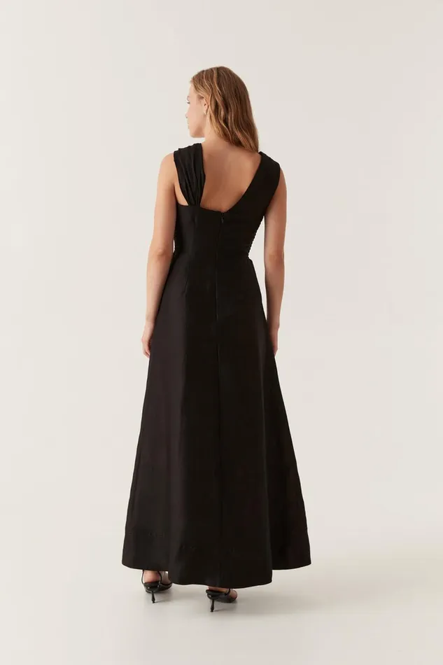 Aje Dresses Electra Scrunch Midi Dress Black 8211 Women Aje Dresses Electra Scrunch Midi Dress Black 8211 Women