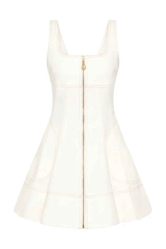 Aje Dresses Emilie Denim Mini Dress White 8211 Women Aje Dresses Emilie Denim Mini Dress White 8211 Women