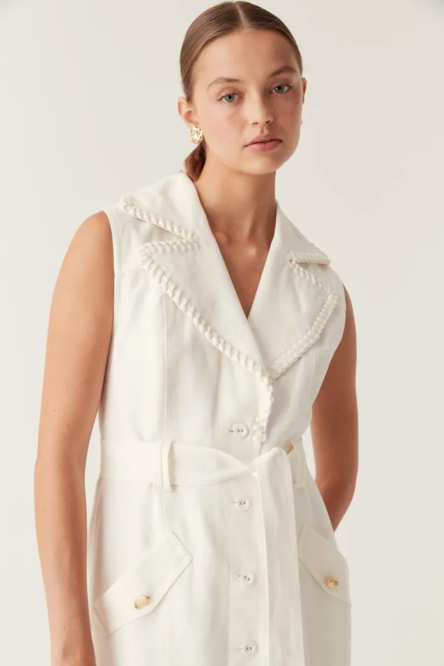 Aje Dresses Encompass Utility Midi Dress Ivory 8211 Women Aje Dresses Encompass Utility Midi Dress Ivory 8211 Women