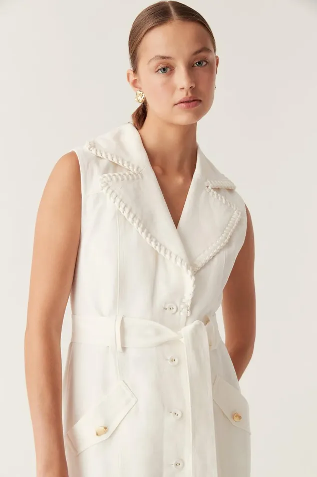 Aje Dresses Encompass Utility Midi Dress Ivory 8211 Women Aje Dresses Encompass Utility Midi Dress Ivory 8211 Women