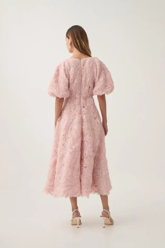 Aje Dresses Florential Textured Midi Dress Rosewater 8211 Women Aje Dresses Florential Textured Midi Dress Rosewater 8211 Women