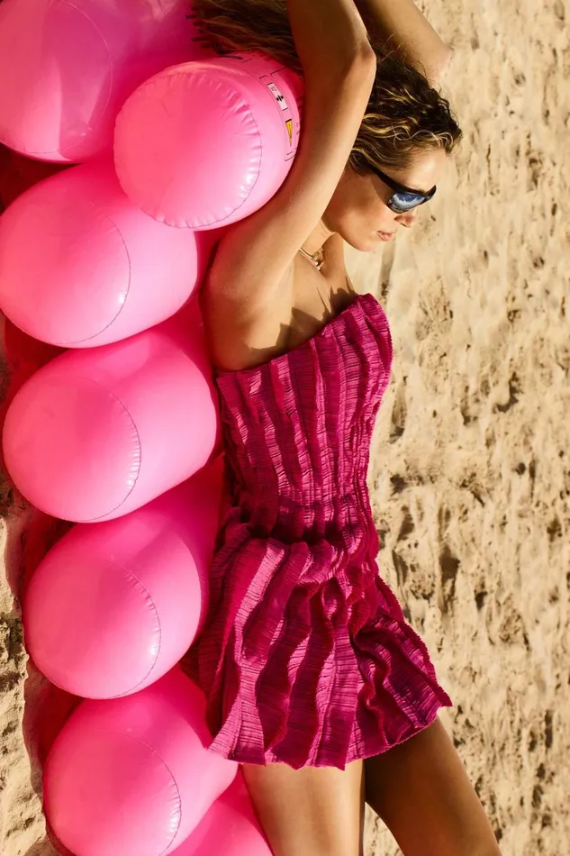 Aje Dresses Hybrid Sleeveless Mini Dress Fuchsia Rose 8211 Women Aje Dresses Hybrid Sleeveless Mini Dress Fuchsia Rose 8211 Women