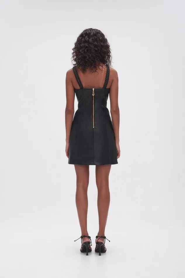 Aje Dresses Osa Braided Mini Dress Black 8211 Women Aje Dresses Osa Braided Mini Dress Black 8211 Women