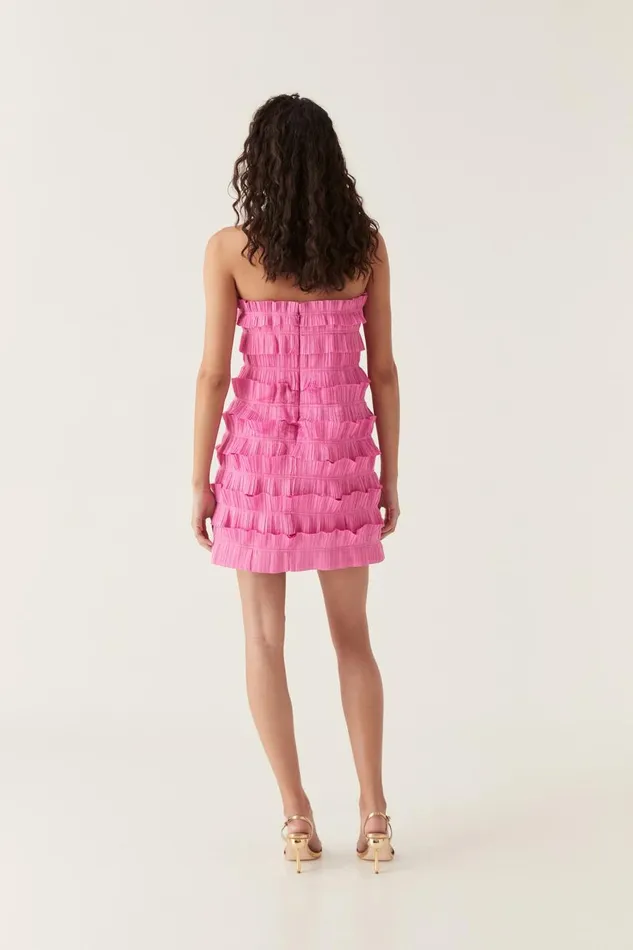 Aje Dresses Palladium Ruffled Mini Dress Muted Fuchsia 8211 Women Aje Dresses Palladium Ruffled Mini Dress Muted Fuchsia 8211 Women