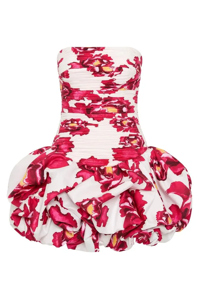 Aje Dresses Violette Bubble Hem Mini Dress Boldly Blooming 8211 Women Aje Dresses Violette Bubble Hem Mini Dress Boldly Blooming 8211 Women