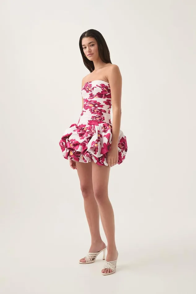 Aje Dresses Violette Bubble Hem Mini Dress Boldly Blooming 8211 Women Aje Dresses Violette Bubble Hem Mini Dress Boldly Blooming 8211 Women