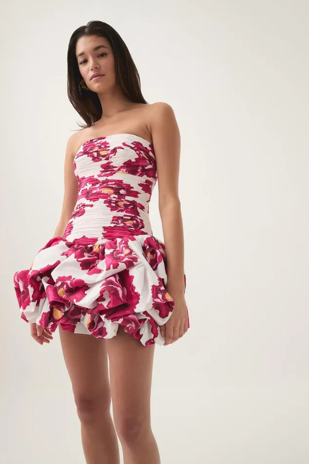 Aje Dresses Violette Bubble Hem Mini Dress Boldly Blooming 8211 Women Aje Dresses Violette Bubble Hem Mini Dress Boldly Blooming 8211 Women