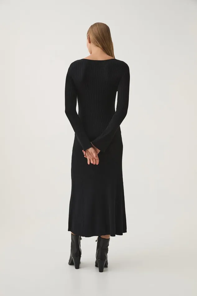 Aje Dresses Zeitgeist Knit Midi Dress Black 8211 Women Aje Dresses Zeitgeist Knit Midi Dress Black 8211 Women