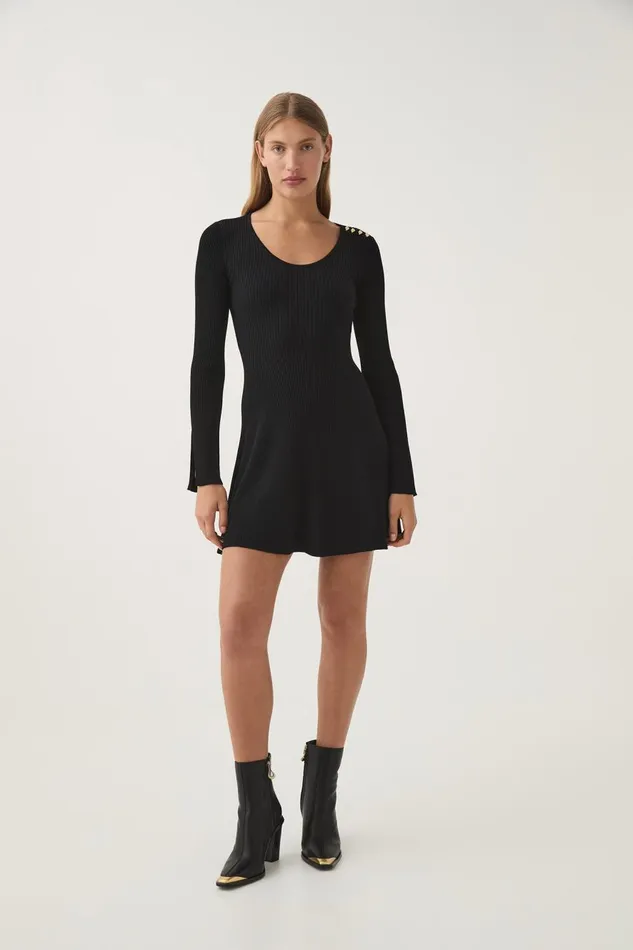 Aje Dresses Zeitgeist Knit Mini Dress Black 8211 Women