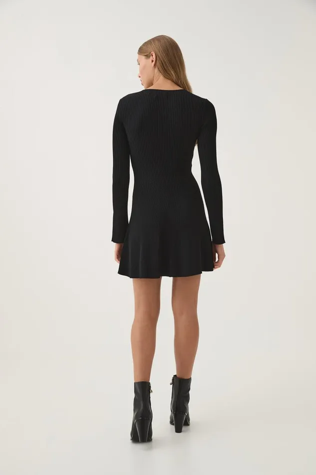 Aje Dresses Zeitgeist Knit Mini Dress Black 8211 Women Aje Dresses Zeitgeist Knit Mini Dress Black 8211 Women