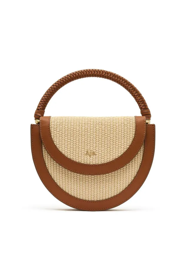Aje Handbags and Wallets Norma Woven Crescent Clutch Naturalcinnamon 8211 Women Aje Handbags and Wallets Norma Woven Crescent Clutch Naturalcinnamon 8211 Women